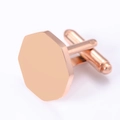 Moderne roségoldene achteckige Manschettenknöpfe für Herren mit poliertem Metall - Roségold