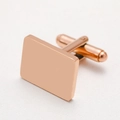 Rechteckige Manschettenknöpfe aus Edelstahl in Roségold mit polierter Oberfläche - Roségold