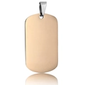 Polished rose gold stainless steel dog tag pendant for custom engraving projects - Rose Gold 50*28 (Rounded)
