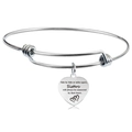 Verstellbares Edelstahl-Armband mit Herzanhänger und eingravierter Motivationsbotschaft - Sentimental Inspirierend (X00003)