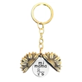 Sunflower locket keychain with engraved mi mama disc and mother daughter pattern - Gold Sunflower-Mi Mama Mother Daughter (T00068)