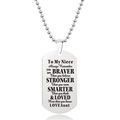 Roestvrijstalen militaire dogtag ketting voor nichtje met gegraveerde tekst - Inspirerend Voor Mijn Nichtje (W00044)