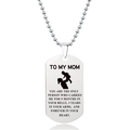 To My Mom militaire stijl roestvrijstalen hanger ketting met een bolletjesketting - Aan Mijn Mama Dankbaarheid Stijl (W00043)