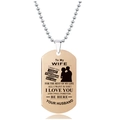 Collar de oro rosa para esposa con mensaje de amor y cadena de bolitas - Estilo Confesión Para Esposa(W00027)