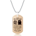Collar de acero inoxidable oro rosa para marido con grabado láser romántico - Estilo Confesión Para Esposo(W00028)