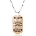 Collar de acero inoxidable oro rosa con frase motivadora de una madre a su hija - Estilo Inspirador Para Hija(W00032)