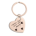 Porte-clés cœur en or rose avec citations de remise des diplômes et icônes - Style d'Inspiration de Discours de Remise (TX0037) / Or rose