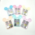 Black metal bobby pin set in a colorful plastic storage box with cartoon ear design - Mouse Ear Style Big Box