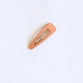 Classic matte coral pink teardrop BB hair clip with minimalist matte finish for girls - Nude