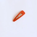 Matte orange waterdrop-shaped metal BB hair clip with a minimalist frosted finish - Orange