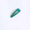 Classic teal snap hair clip with a matte finish on a clean white background - Teal