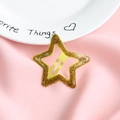 Pinza para el pelo con estrella dorada brillante y purpurina para niñas pequeñas - Dorado con Purpurina