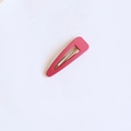 Matte rose pink BB hair clip for women with elegant frosted finish teardrop design - Rose Red