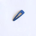 Minimalist matte deep blue BB hair clip with a smooth finish and sturdy metal base - Dark Blue