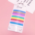 Set de 14 horquillas de colores con acabado mate en tarjeta para peinado mujer - Juego de Estilo de Niña Dulce / Colores de Estilo Dulce
