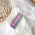 Set de horquillas macaron en tonos pastel con acabado mate para el cabello - Estilo Curvo Helado