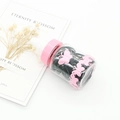 Schwarze elastische Haargummis im kreativen rosa Babyflaschen-Behälter für Mädchen - Babyflasche Schwarz
