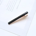 Minimalistische zwart glanzende haarclip met roségouden metalen basis en eendenbek ontwerp - Wristlet - Black