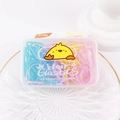 Close-up of colorful high-elastic hair ties in a clear box with cartoon chicken pattern - Spring Colors