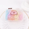 Gomas de pelo desechables de colores para niños en caja con tarjeta de gato rosa - Color Gelatina Claro