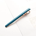 Eleganter Haarclip in Tiefcyan und Roségold mit Emaille im minimalistischen Korea-Stil - Lang - Blau