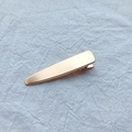 Barrette à cheveux en métal doré brossé avec texture élégante pour un look chic - Style Triangle Plein Fin Or Rose
