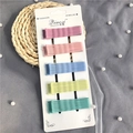 Set of 40 colorful metal bobby pins in pastel shades displayed on a white fashion card - Macaron Matte Wavy