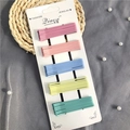 Set of 40 macaron colorful metal hair pins on white cards for women and girls - Macaron Matte Straight