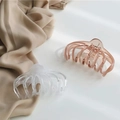 Macro shot of large octopus hair claws in transparent and amber acrylic finishes - Mixed Colors