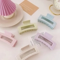 Five macaron colors large matte shark hair claws set with stone texture for women - Mixed Colors