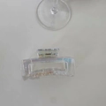 Iridescent laser transparent rectangle shark hair claw clip for thick hair styling - Small Rectangular
