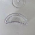 Iridescent laser transparent shark hair clip with a stylish cross-over claw design - Semi-Arc Claw Clip