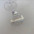 Pince à cheveux transparente irisée moderne avec un grand design rectangulaire évidé - Petite Pince Carrée / Irisé Transparent