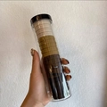 Set de gomas elásticas para el pelo en tonos tierra café y beige en un tubo cilíndrico claro - Marrón Café