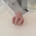 Morandi pink matte claw clip for high ponytail styling with high-quality resin finish - Lotus Pink