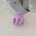 Matte light purple small shark hair claw clip for high ponytail styling and fixing - Taro Purple
