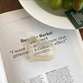 Pinza para el pelo transparente en forma de corazón con muelle dorado en revista - Pinza de Corazón / Transparente