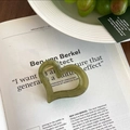 Pinza de pelo corazón verde oliva translúcido con un acabado de gelatina minimalista - Pinza de Corazón / verde oscuro