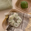 Elastico per capelli a pois verdi in scatola regalo con decorazione di lime fresco - Grande pois verde