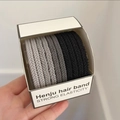 Elastici per capelli ad alta elasticità sfumati grigi con trama a spina di pesce durevole - Incrociato