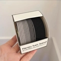Elastici per capelli grigi e neri in scatola Henju per code di cavallo alte - Chiusura a Vite