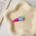 Macro detail of the candy-style hair clip on a ceramic tray with a soft pastel aesthetic - Rose Red-M Bean