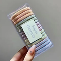 Colorful high-elastic striped hair bands for girls in a clear storage gift box - 10# Macaron Mixed