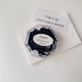 Detail of high elasticity black hair ties set in octagonal transparent packaging box - Boxed (20 Pieces) / Black