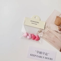 Set of 4 pink heart-shaped hair clips in light and dark pink finish with packaging - Sweet Pink Single Heart