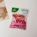 TPU elastic hair ties in 25mm size packaged in a transparent bag for daily styling - Dark Green Red Pink Series