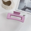 Molla per capelli rettangolare viola opaca dal design moderno per acconciature eleganti - Quadrato Viola-10.5cm