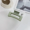 Molla per capelli rettangolare verde matcha opaco per donne in stile coreano minimal - Quadrato Verde Frutta-8.5cm