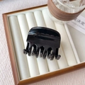 Pinza para el pelo tipo tiburón en negro brillante de resina para pelo fino - Negro