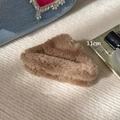 Large 11cm plush shark hair claw clip in khaki brown for women's bun hairstyles - Triangle / Light Coffee